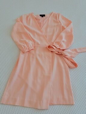 J. Crew Light Peach Wrap-up Dress